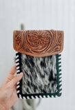 Cowhide & Tooled Leather Crossbody