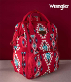 Red Wrangler Aztec Diaper Bag