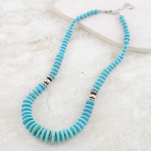 Chunky Turquoise & Navajo Necklace