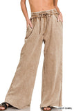 Mineral Wash Palazzo Sweatpants
