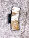 Brown Cowhide Claw Clip