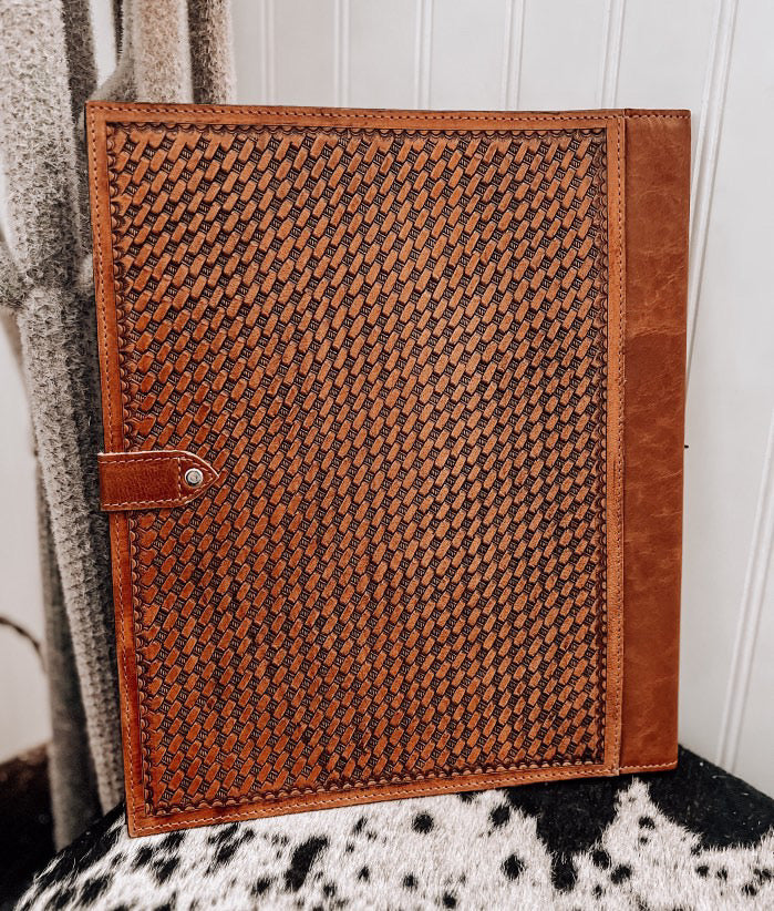 Cowhide & Tooled Leather Planner