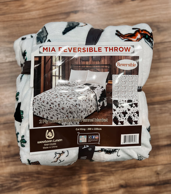 Reversible California King Throw Blanket