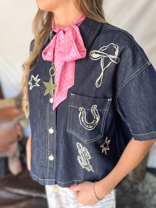 Cowgirl Classic Denim Top