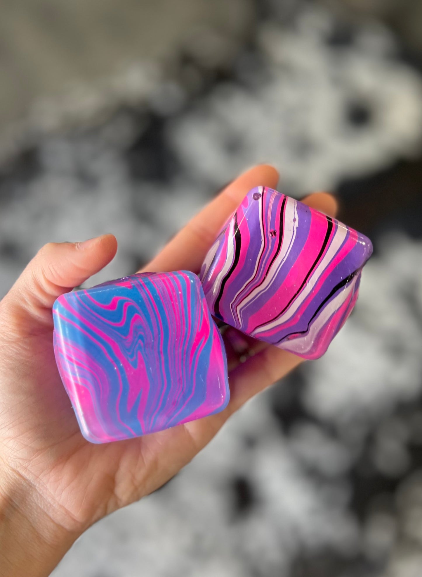 Marble Swirl Squish Cubes
