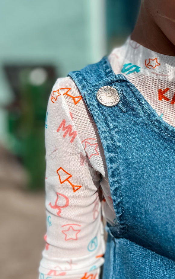 Girls Ivory Brands Mesh Long Sleeve