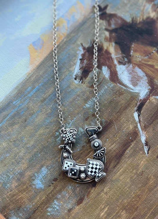 Lucky Gambler Horseshoe Necklace