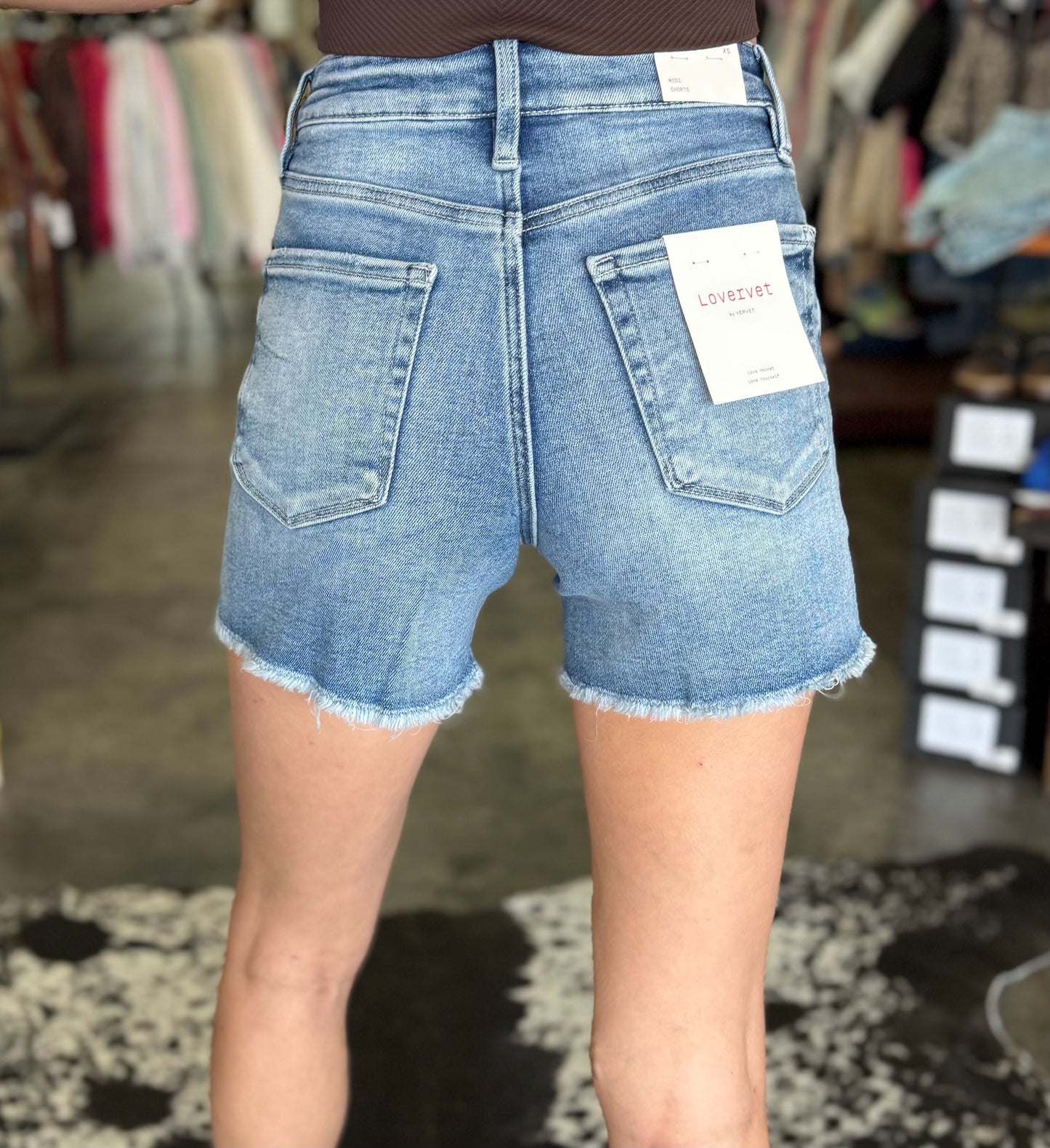 The Ruby Midi Denim Shorts