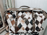 Diamond Patchwork Duffle Weekender