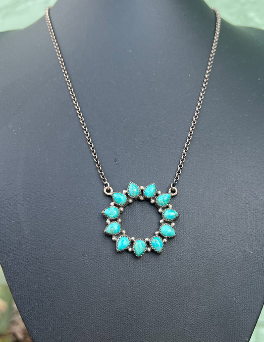 Kingman Turquoise Eternity Necklace