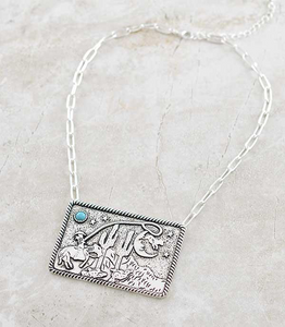 Cowboy Pendant Necklace- NFR Collection