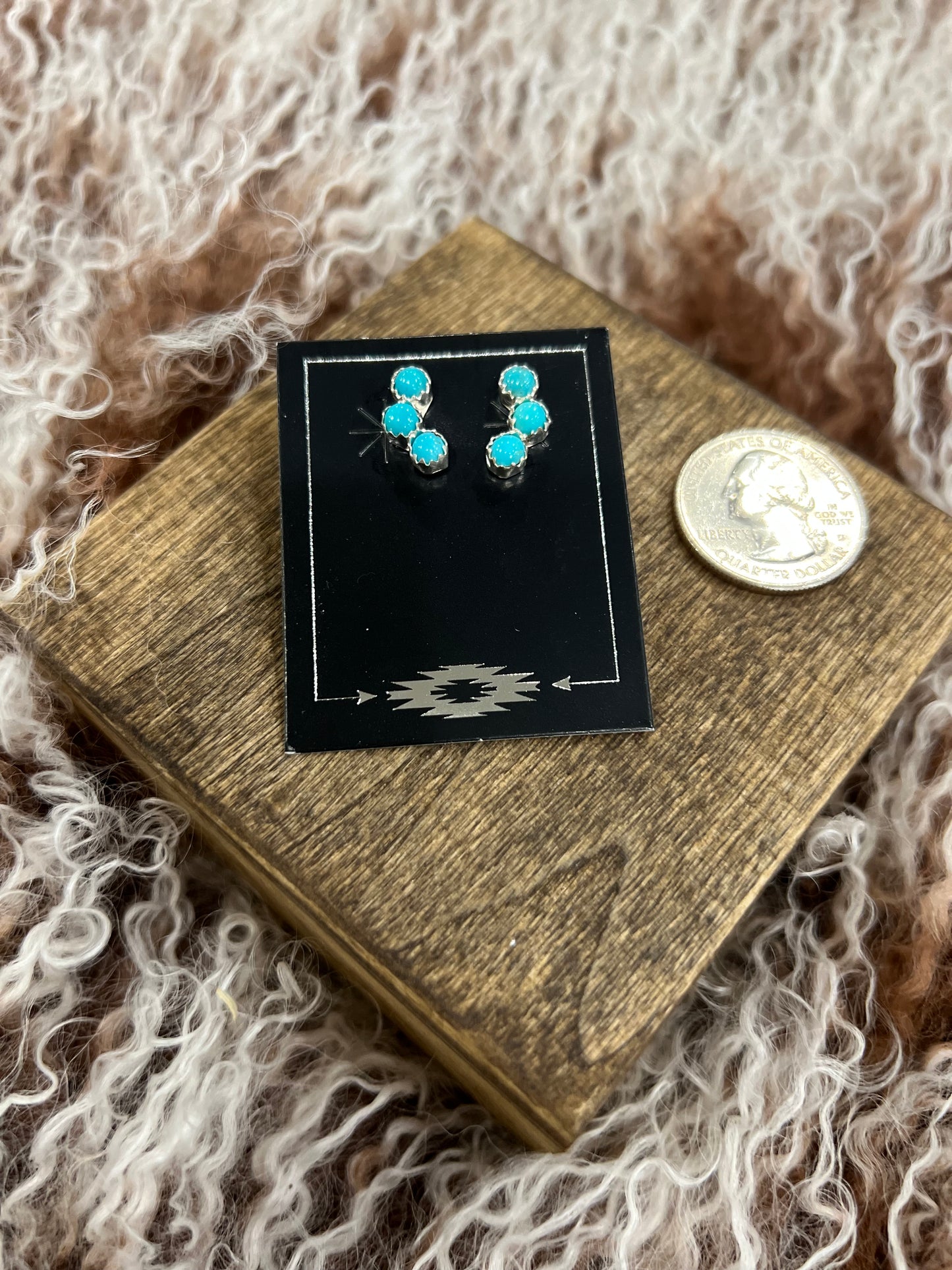 Turquoise Ear Crawler Studs