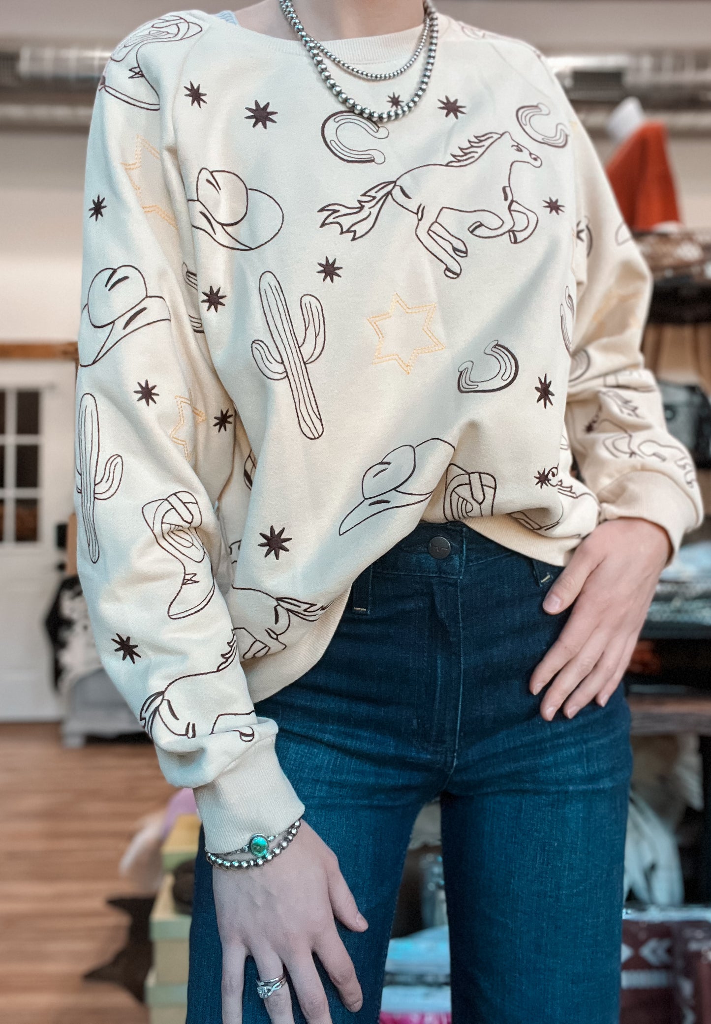 Maddie Embroidered Sweatshirt