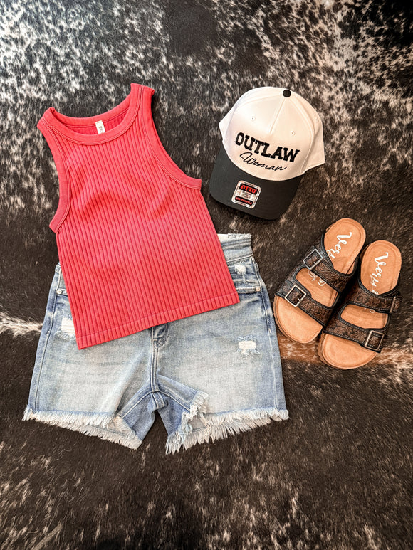 The Bekah Seamless Tank *Brick