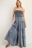 The Harmony Tiered Denim Jumpsuit