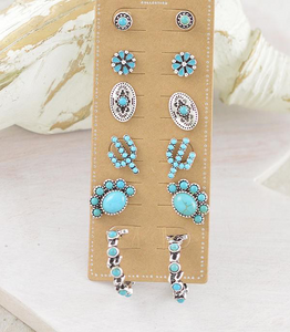 Cactus 6PC Earring Set