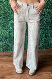 White Camo White Leg Jeans