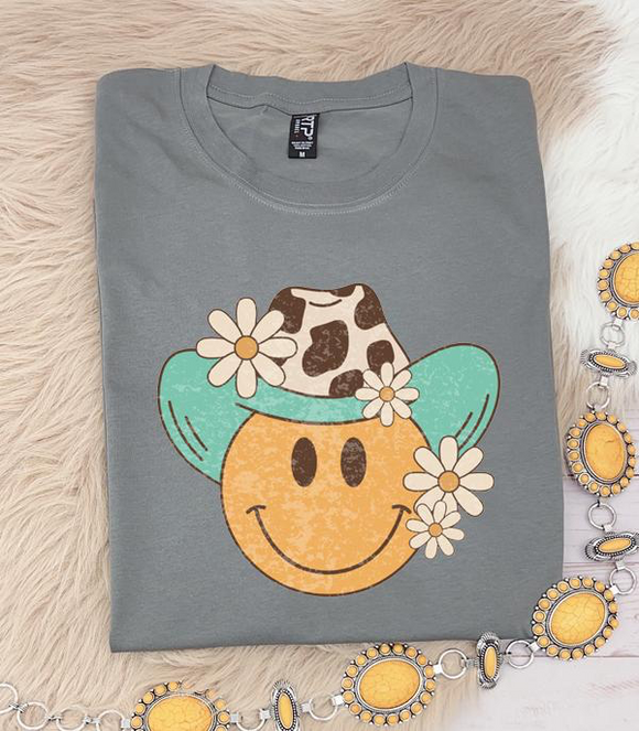 Cowboy Smiley Graphic Tee