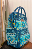 Navy Wrangler Aztec Diaper Bag