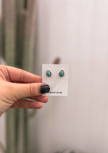 Teardrop Turquoise Stud Earrings