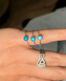 Dainty Single Stone Turquoise Ring