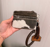 Cowhide & Tooled Leather Wristlets