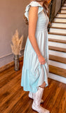 Flutter Sleeve Maxi Dress *Mint