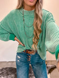 Lenna Oversized Ribbed Sweater *Kelly Green