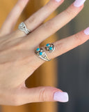 Authentic Sterling Silver Turquoise Twist Ring