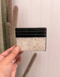 Black & White Cowhide Card Holder