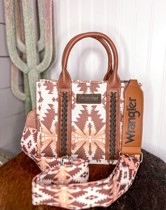 Wrangler Aztec Mini Crossbody-Cream Brown