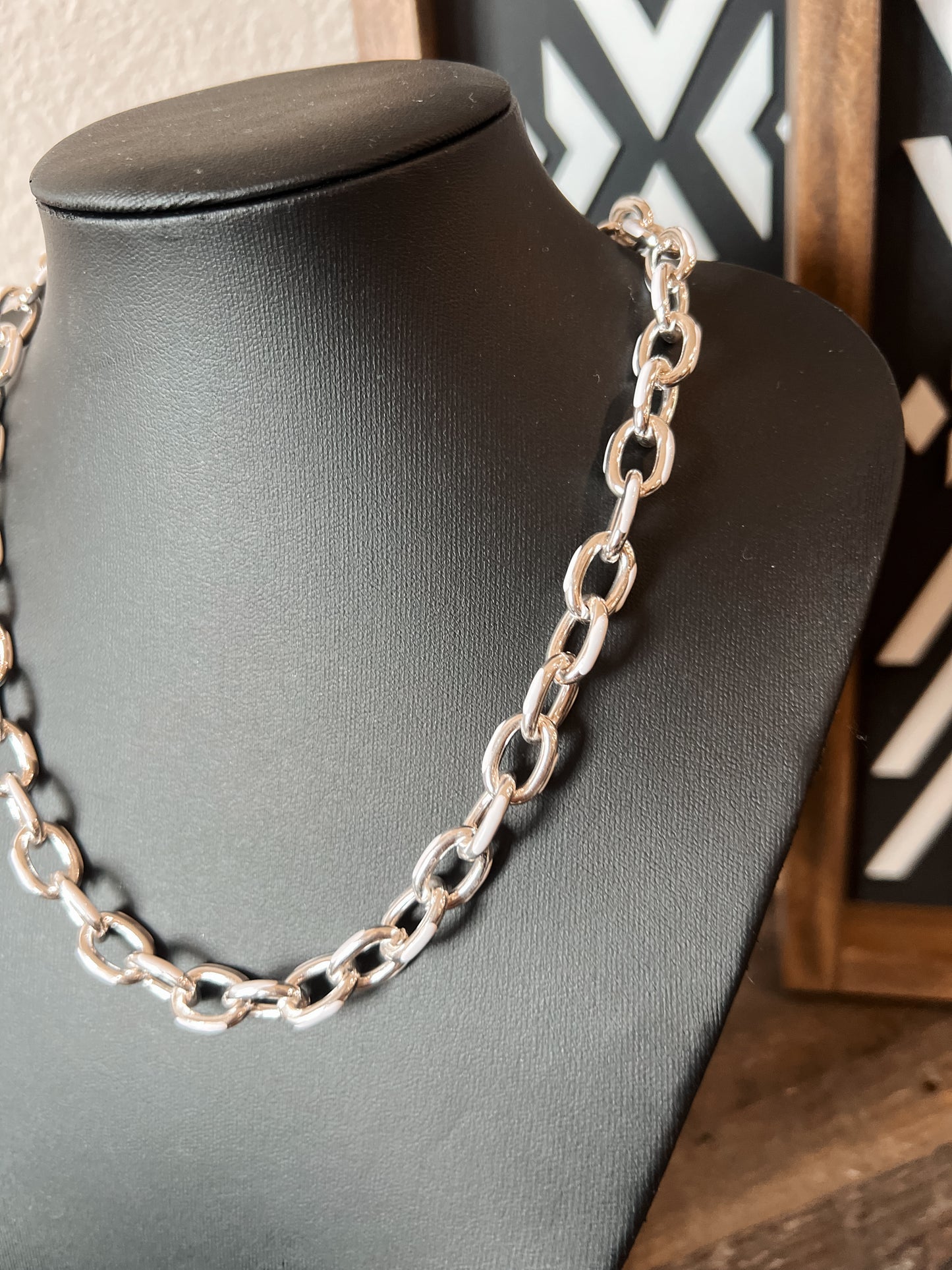 Colored Link Chain Necklace