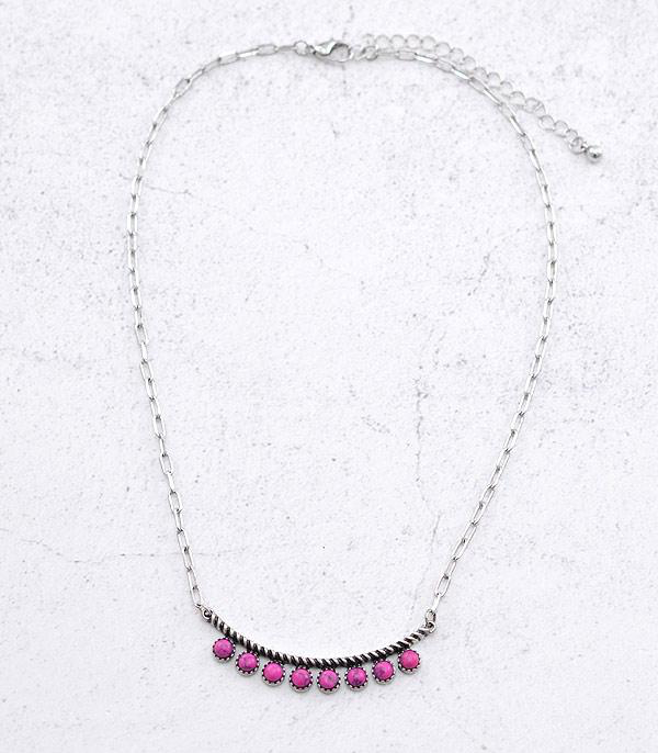 Stone Arched Necklace