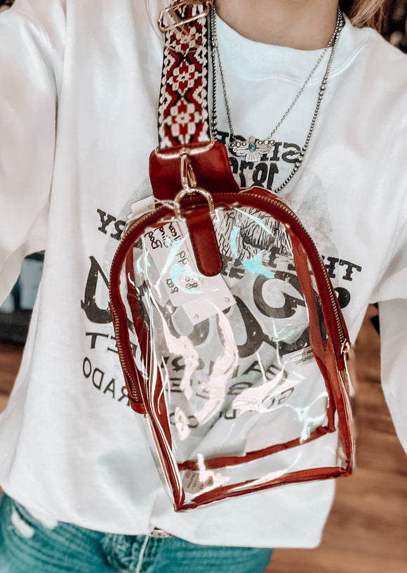 Clear Guitar Strap Sling Bag