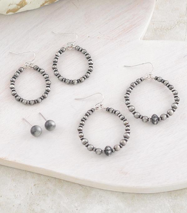 3 Pack Navajo Bead Earring
