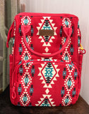 Red Wrangler Aztec Diaper Bag