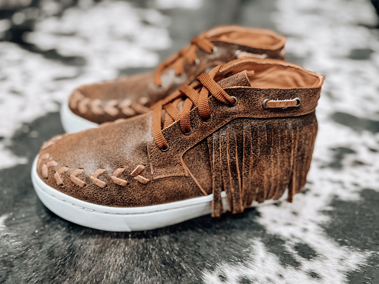 Cheyenne Leather Fringe Sneakers