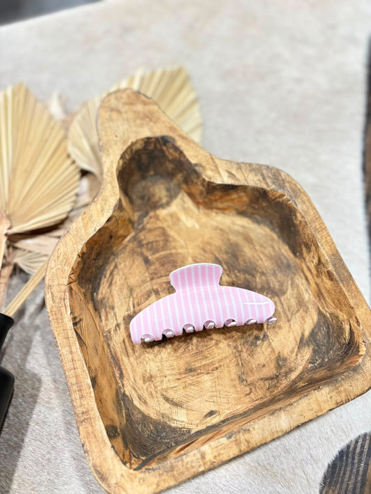 Stripped Oval Claw Clip