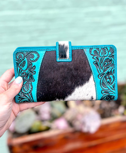 Las Mijitas Wallet in Turquoise