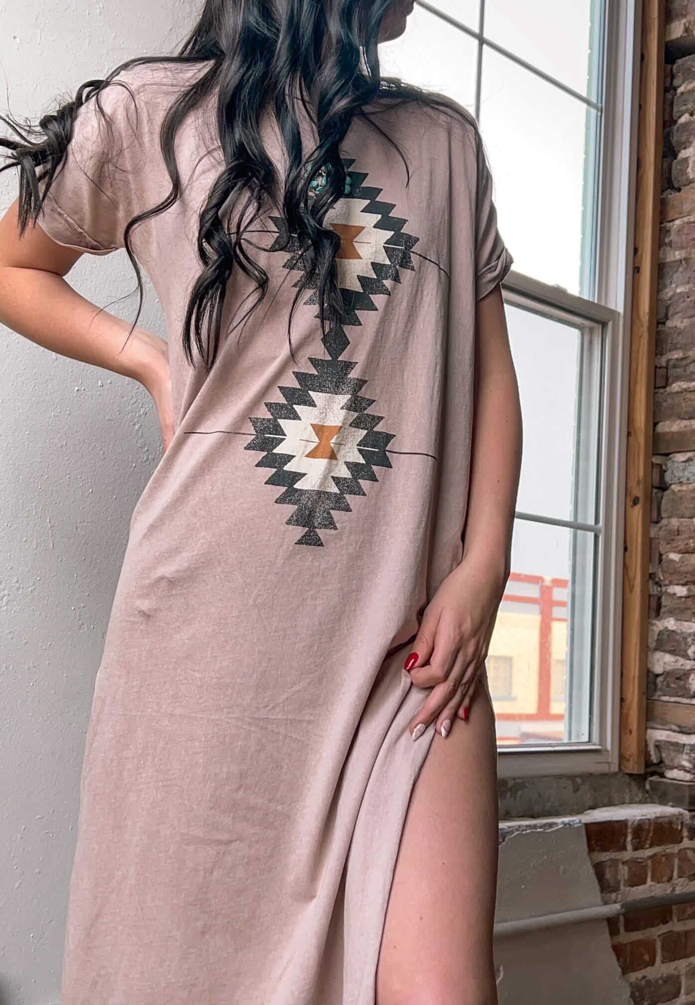 Aztec Tshirt Dress