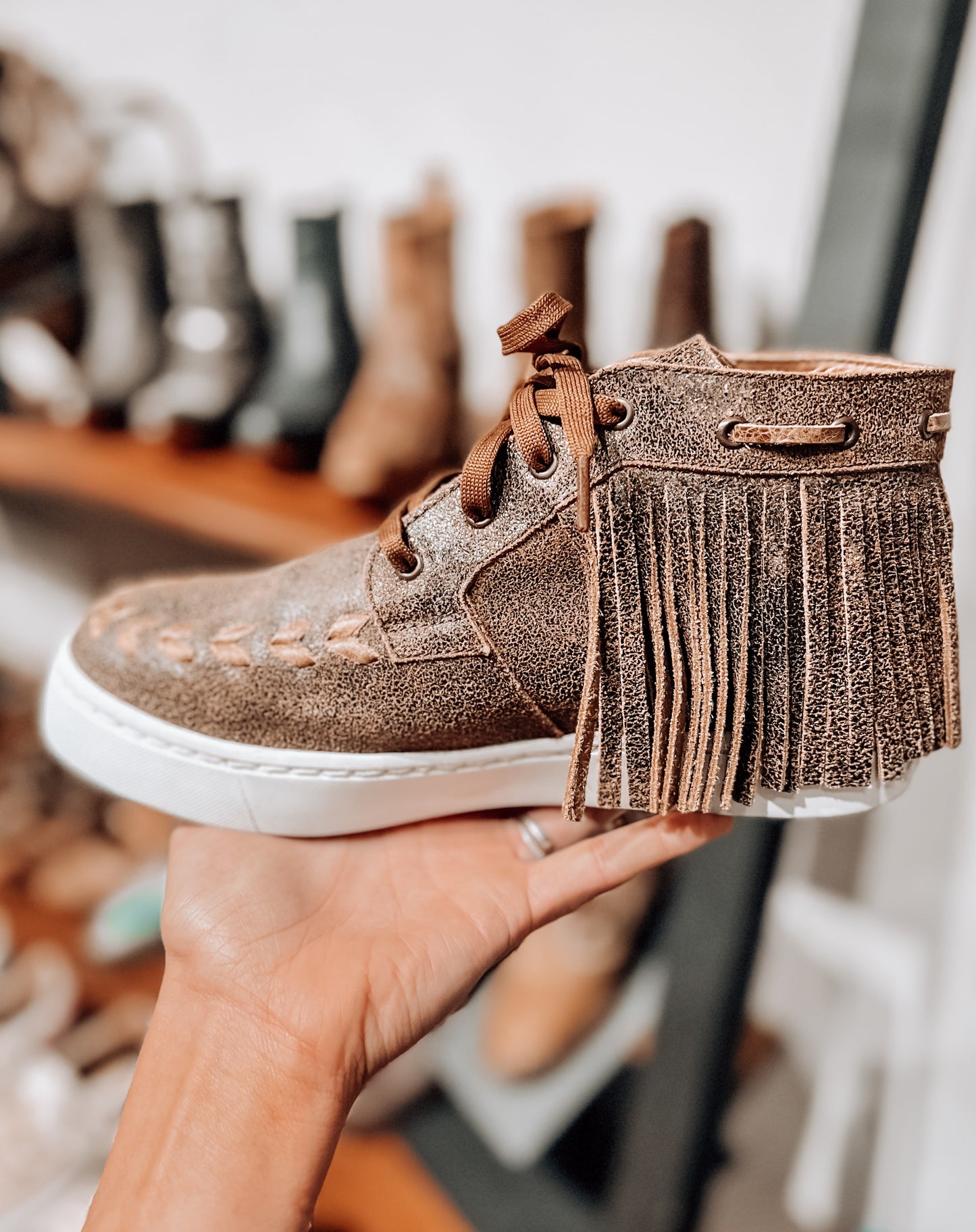 Cheyenne Leather Fringe Sneakers