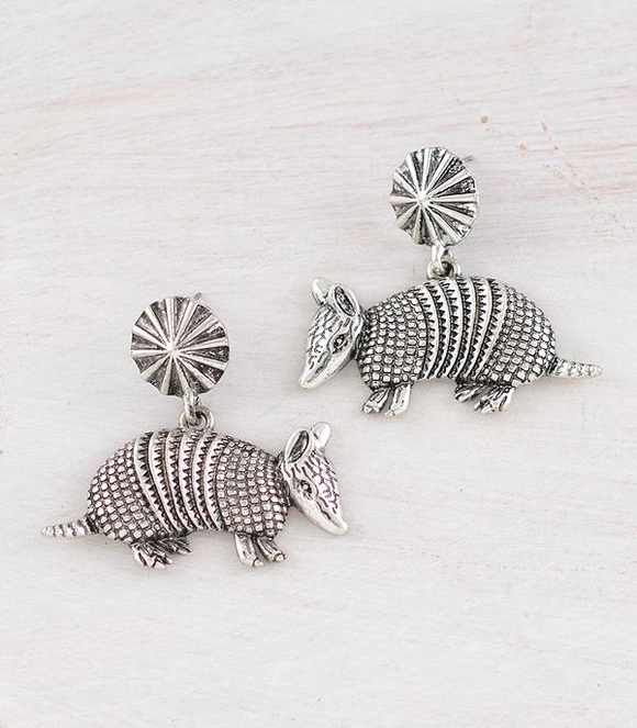 Concho Post Armadillo Earrings