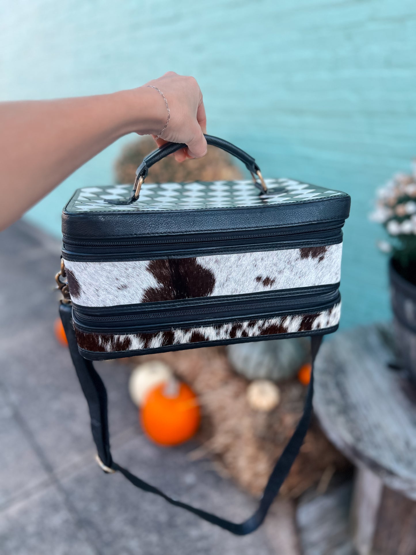 Checkered Travel Jewelry Case