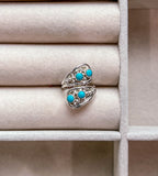 Authentic Sterling Silver Turquoise Twist Ring