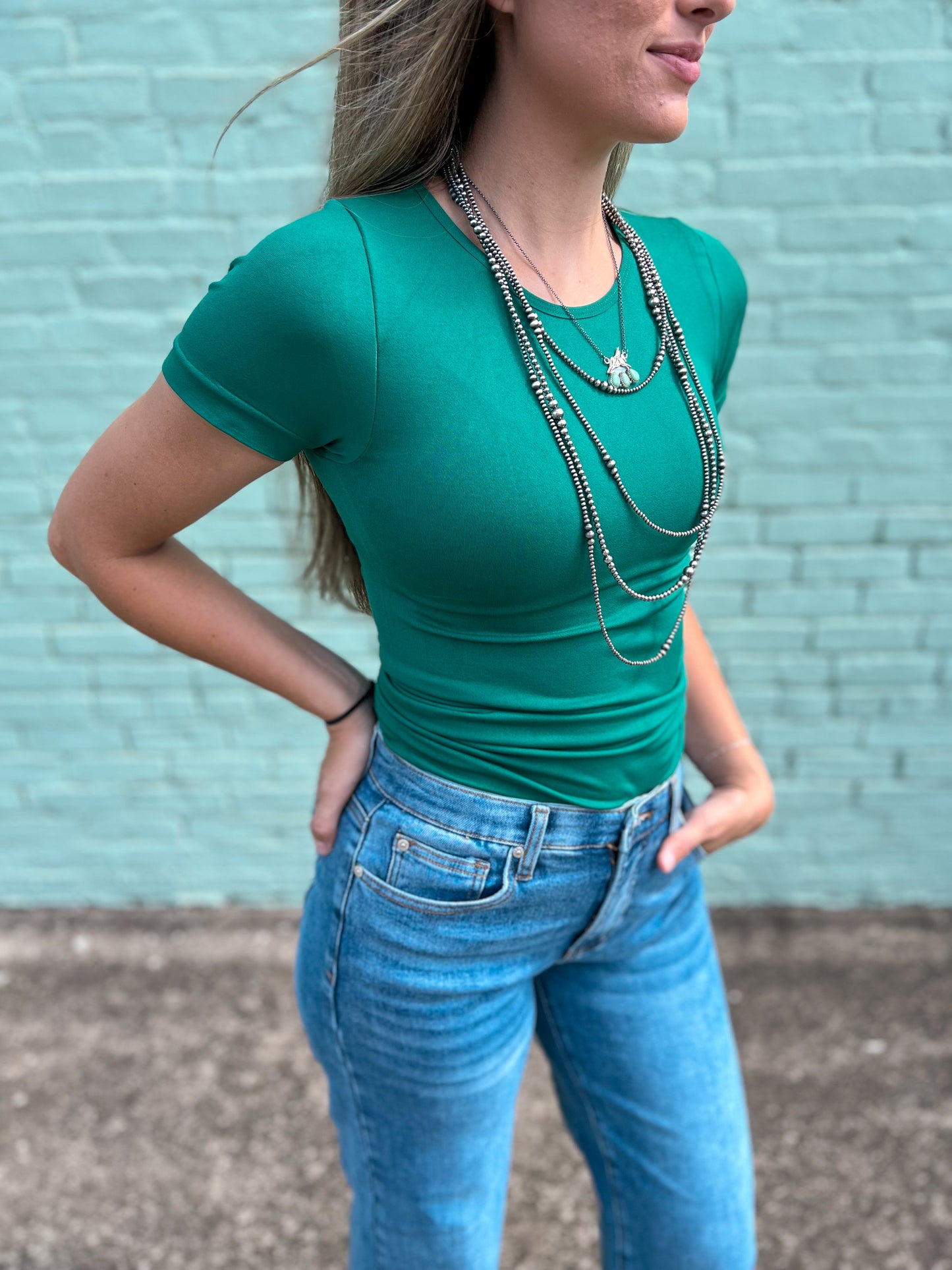 Back to Basics Seamless Top *Green