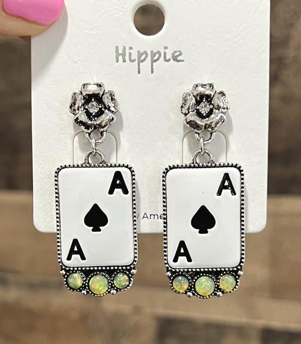 Ace Card Earrings