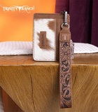 Trinity Ranch Cowhide Key Ring Card Case