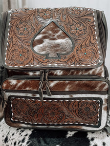 Ace of Spades Cowhide Backpack *4