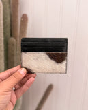 Black & White Cowhide Card Holder