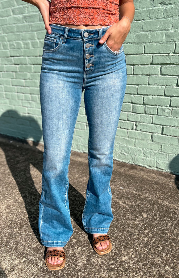 The Annie High Rise Bootcut Jeans